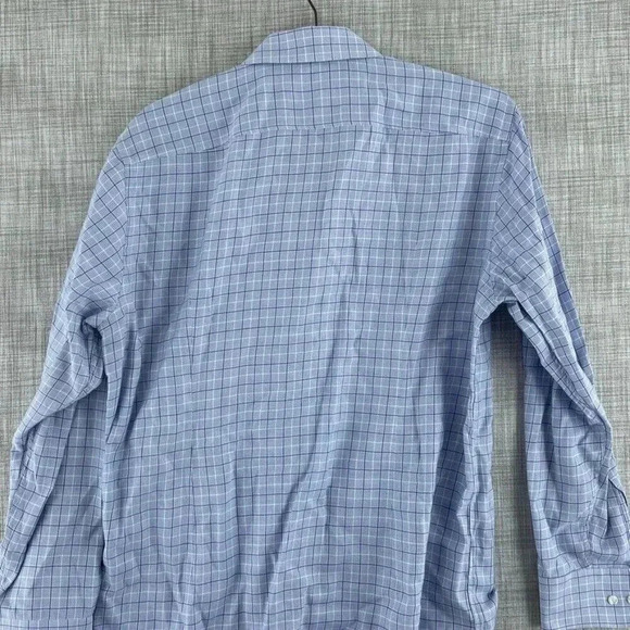 Hugo Boss sharp fit Shirt Long Sleeve Button Down Mens 16.5 blue 2743 - Picture 6 of 8
